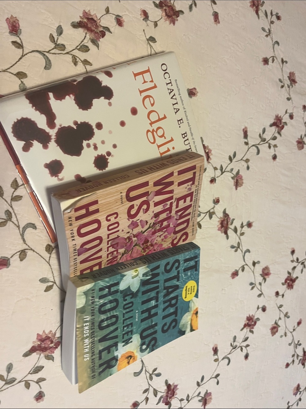 Set of 3 Colleen Hoover & Octavia E. Butler Books - Floral Covers
